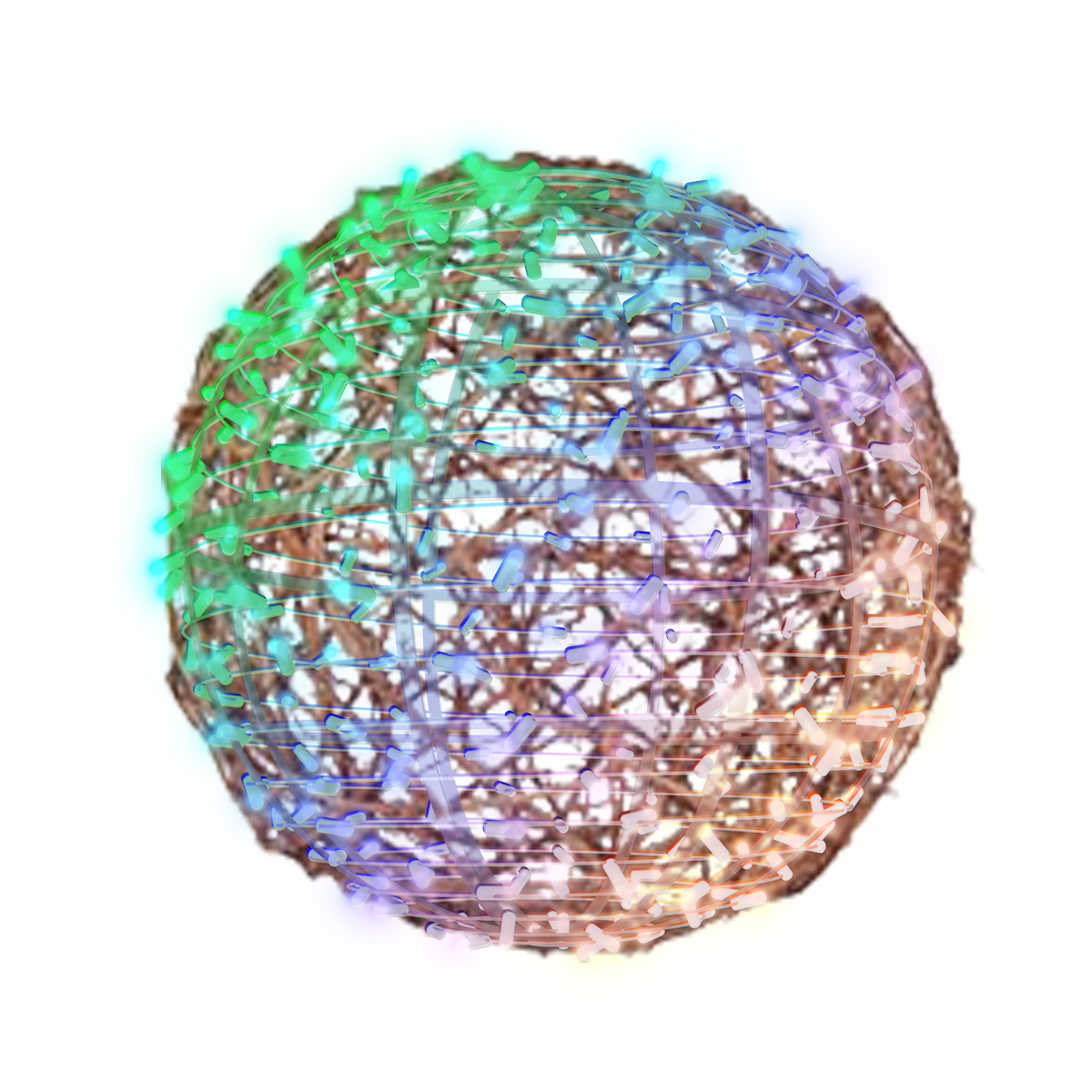 Lighted Grapevine Sphere