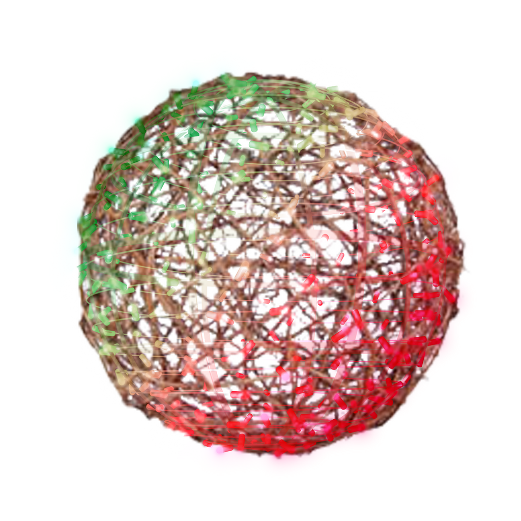 Color-changing grapevine sphere