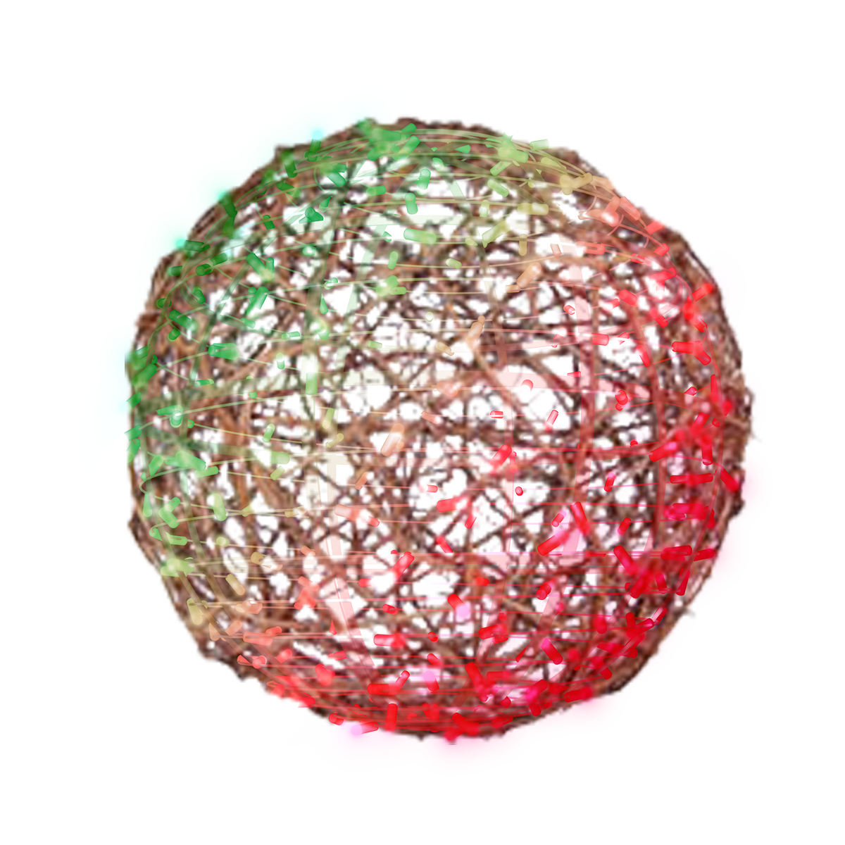 Color-changing grapevine sphere