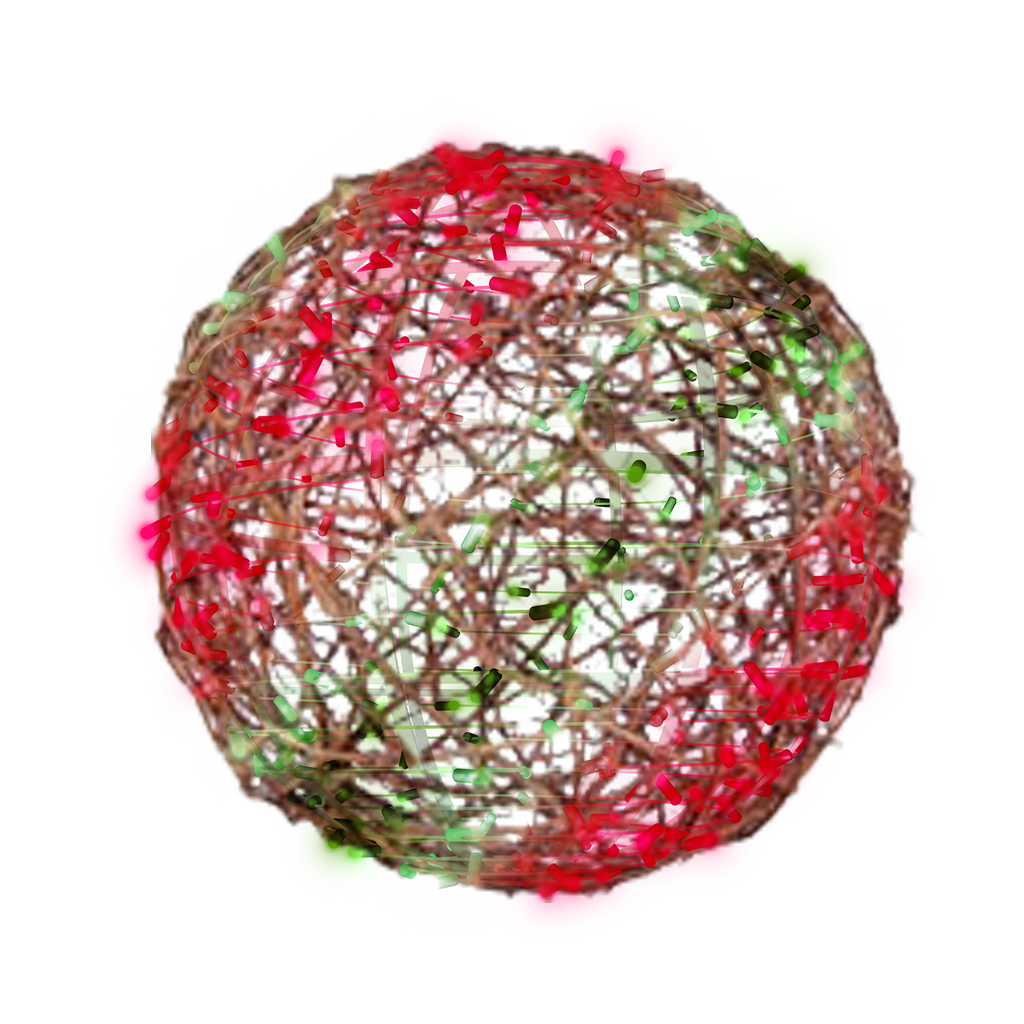 Multi-color Grapevine Sphere