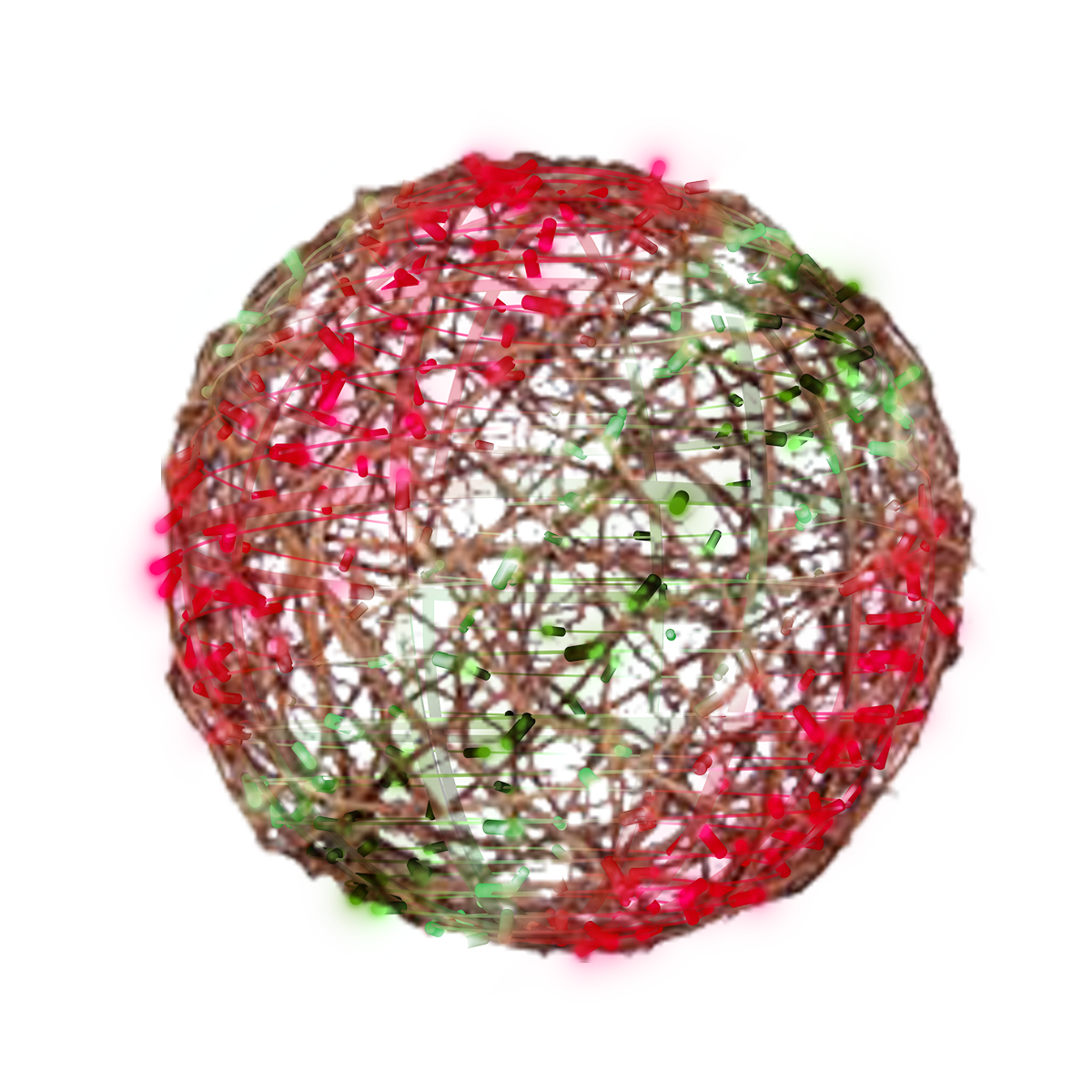 Multi-color Grapevine Sphere
