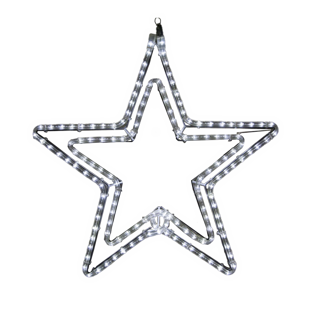 2D Star with rope light