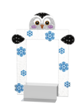 Penguin picture frame photo op