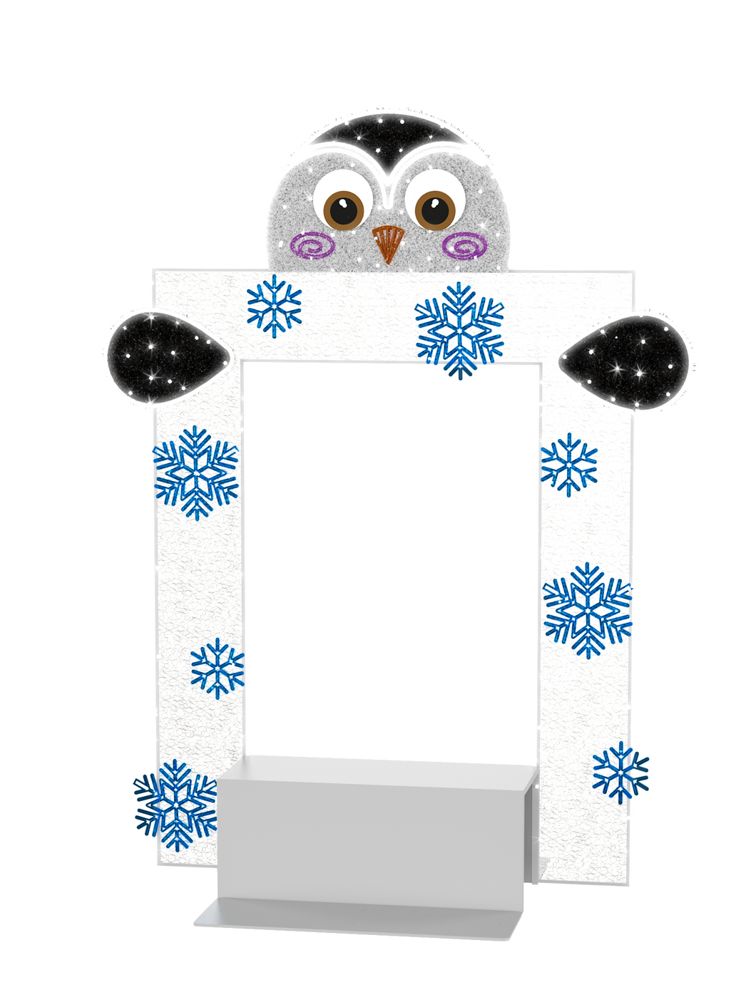 Penguin picture frame photo op