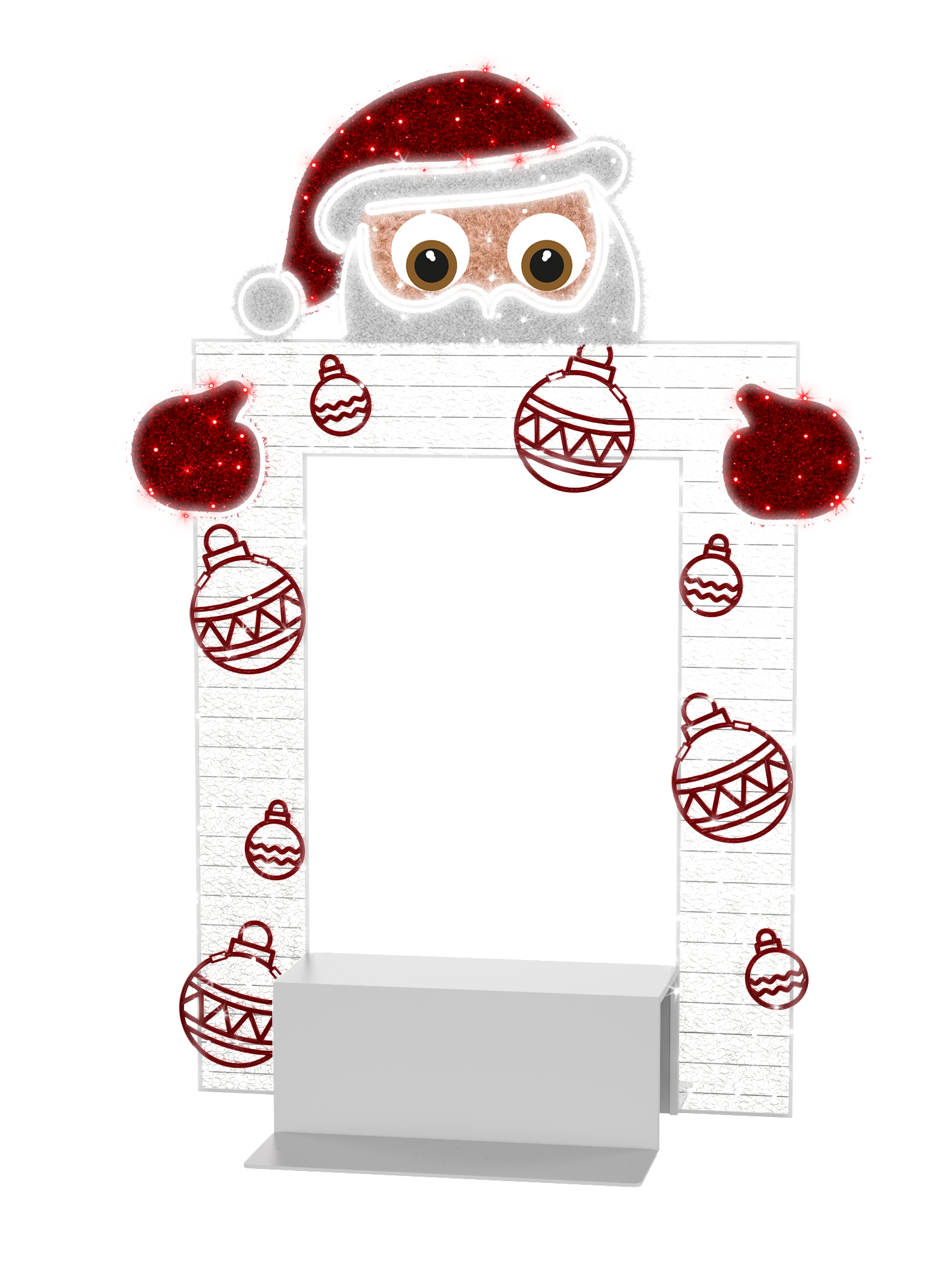 Santa Photo Op Lighted Picture Frame