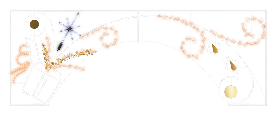 Large Christmas Gift Arch Pole Decoration