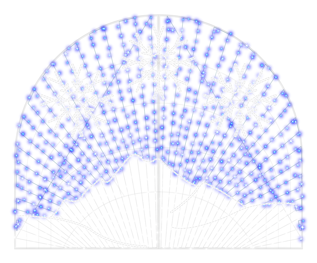 Polar Bottom 2D Snowflake Decor - lighted