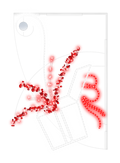 Giftbox Pole Decoration with pure white and red lights