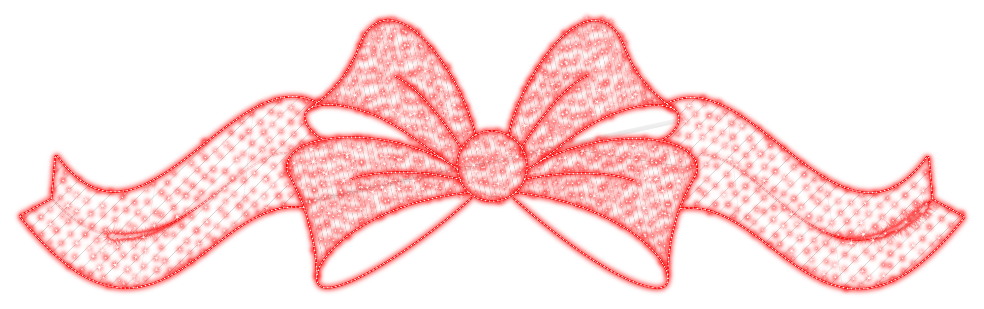 large red bow lighted decoration