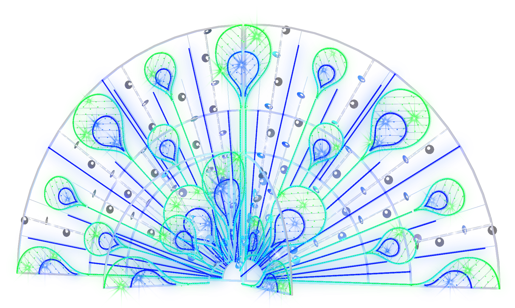 Lighted Peacock Decoration