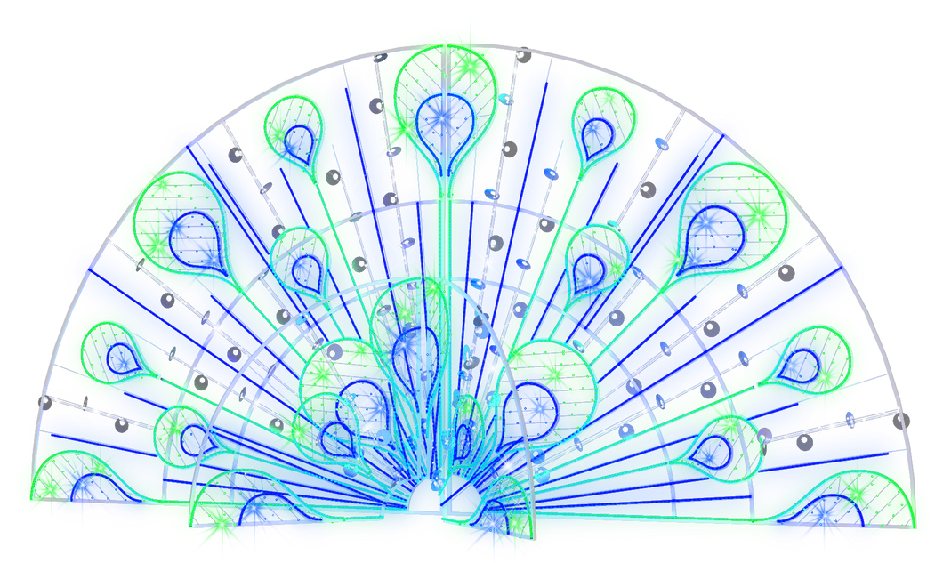 Lighted Peacock Decoration