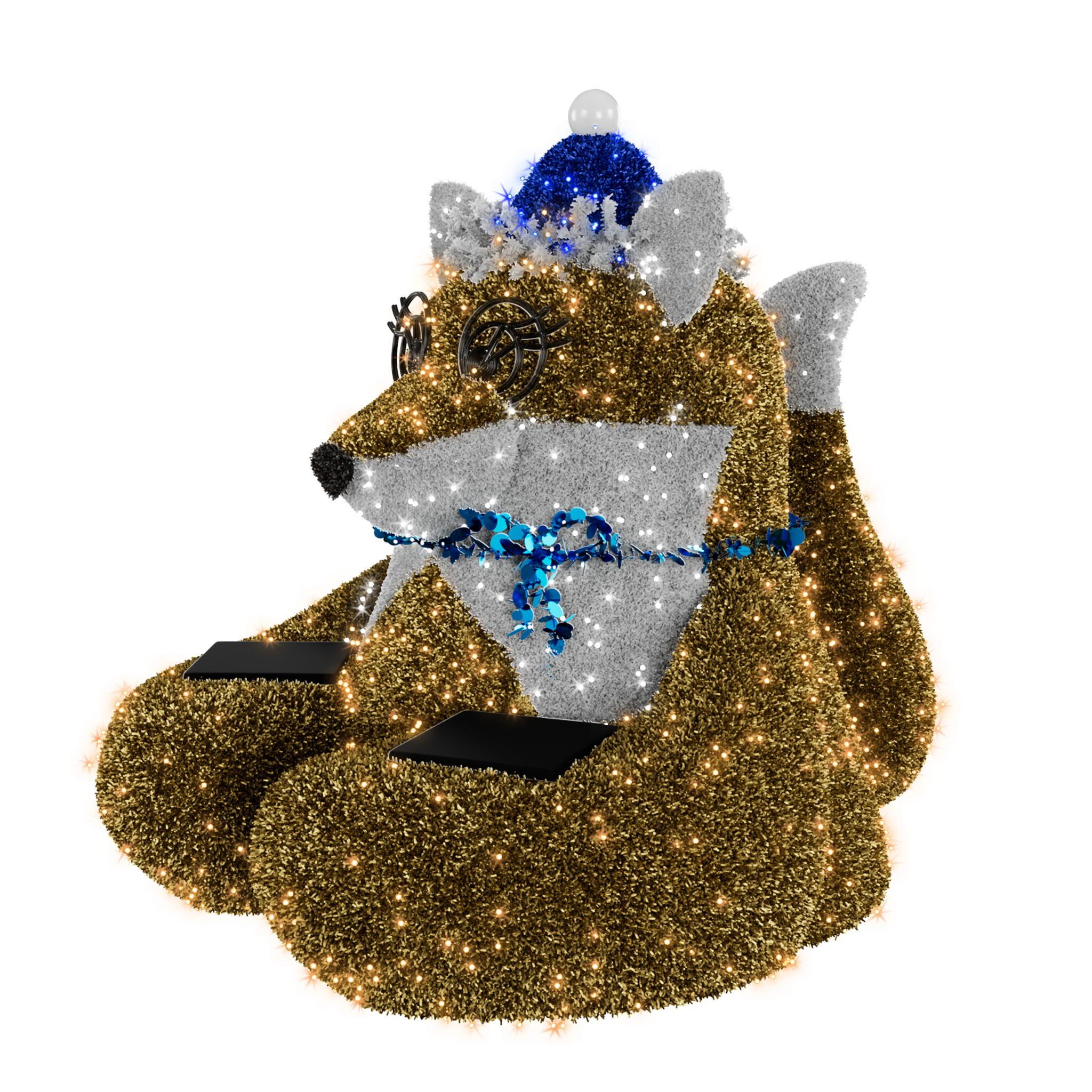 Fox with Blue Hat