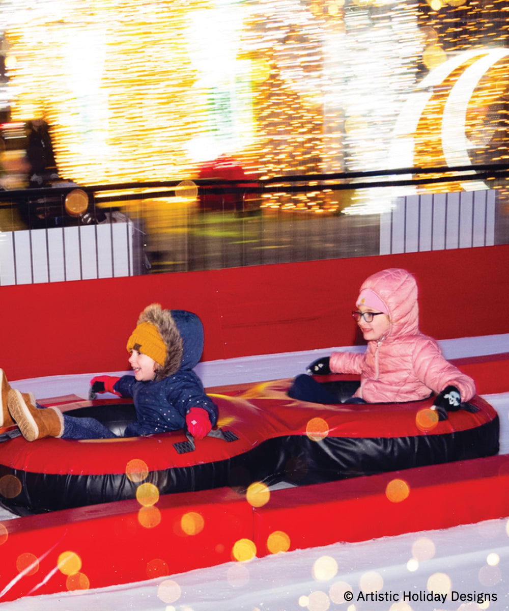 snow hill for tubing at holiday events