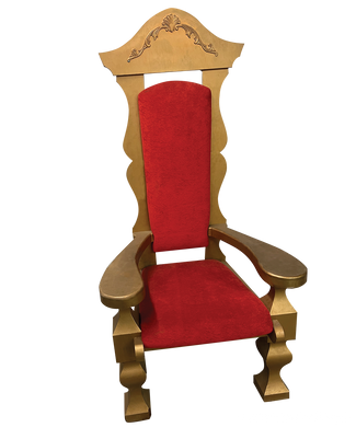 large high-back Santa chair for events