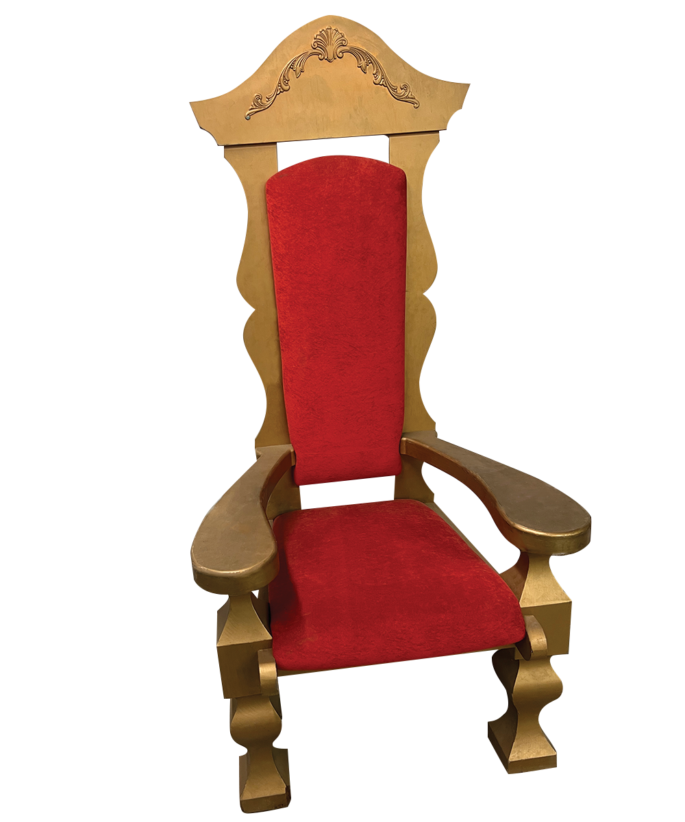 large high-back Santa chair for events