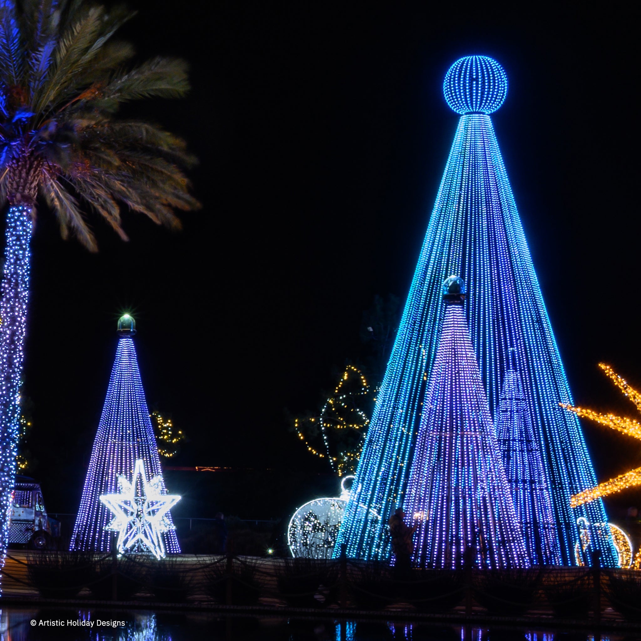 RGB Small Tree with RGB Mega Tree