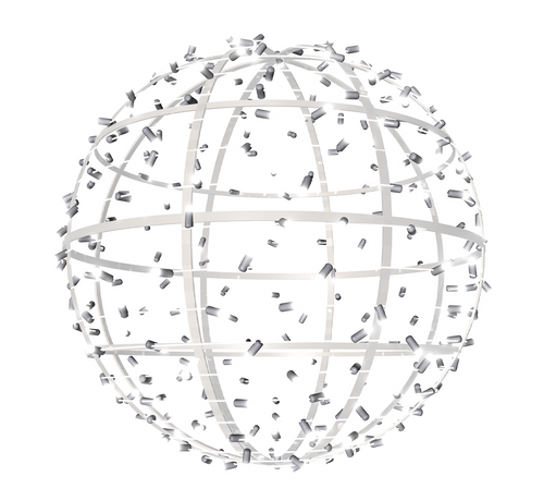 20 inch pure white sphere