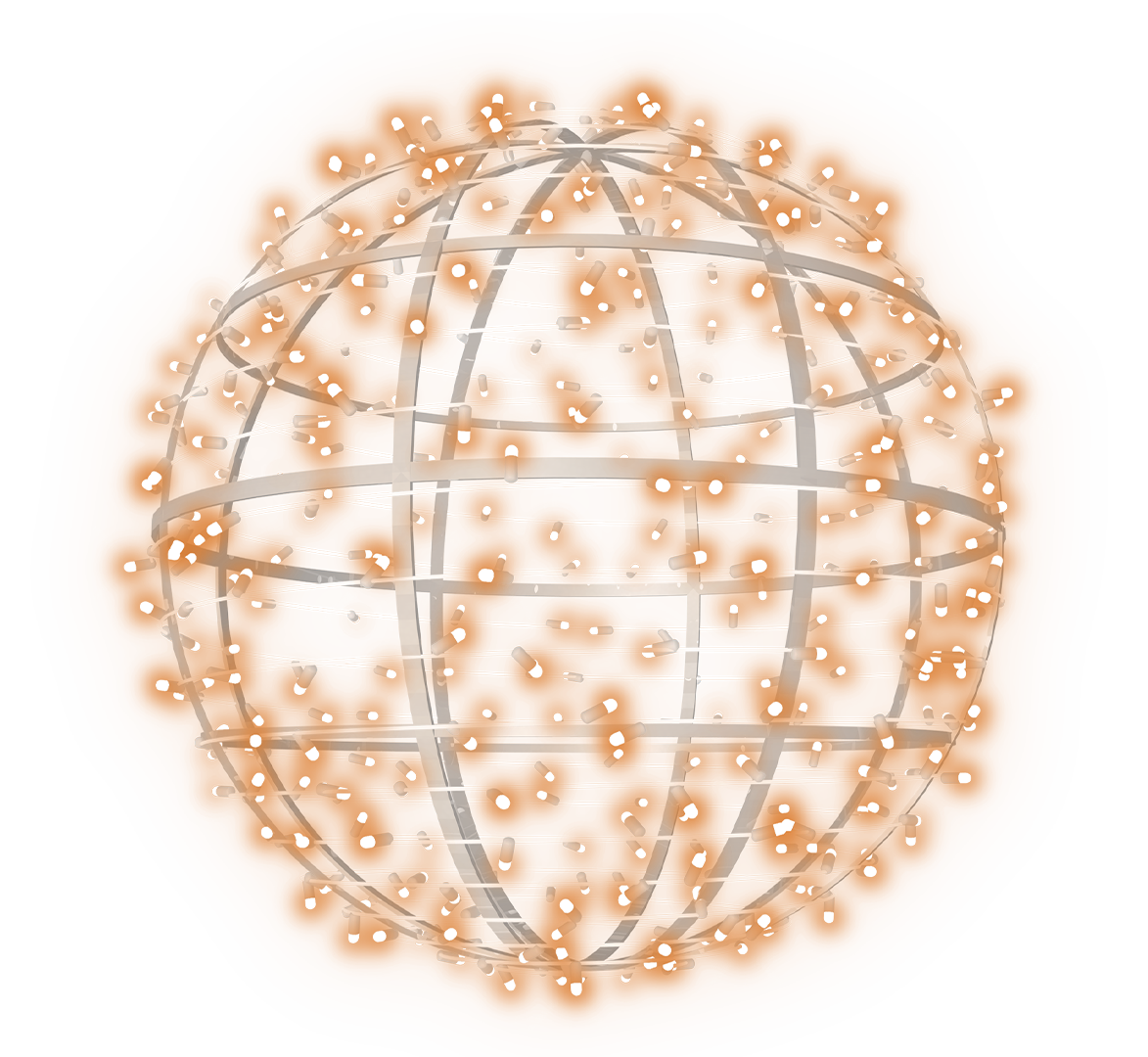 30 inch warm white sphere