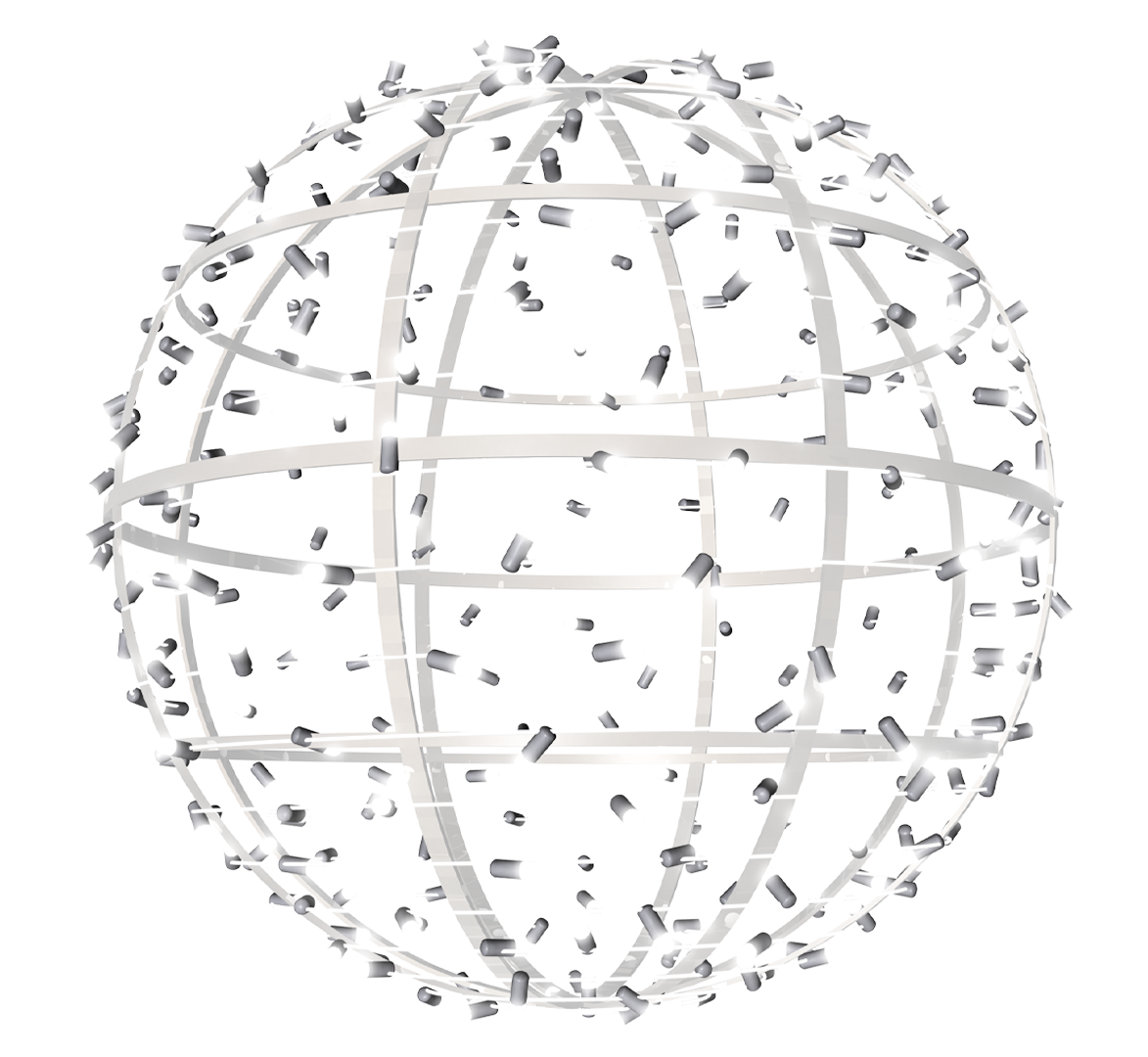 40 inch pure white sphere with LED lights