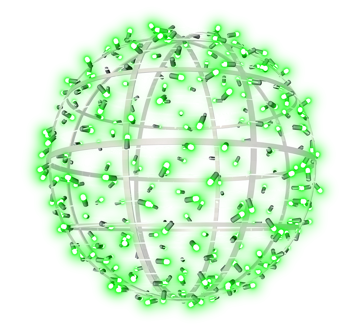 30 inch green sphere