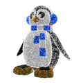 Penguin with Blue Scarf & Earmuffs