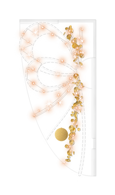 Holiday bow street pole decoration