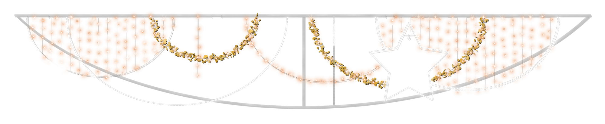 Illuminated necklace street crossing