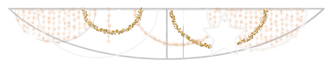 Illuminated necklace street crossing