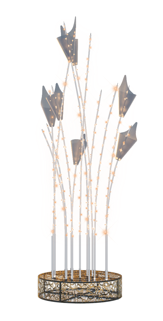 Garden Flower with gold base