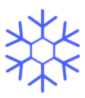 Large Lighted Snowflake in Blue