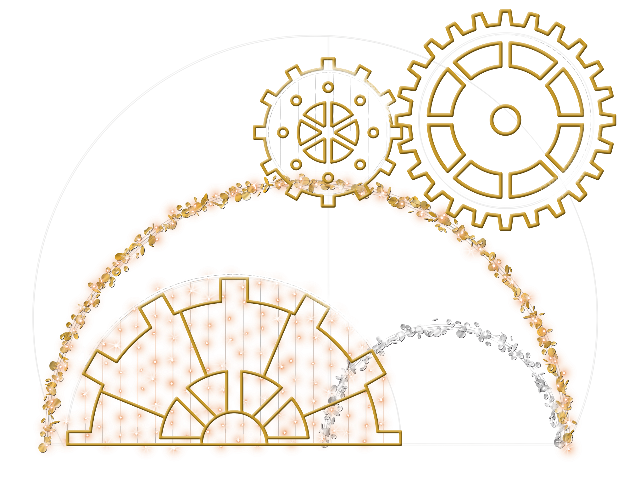 Lighted Gear Arch Display