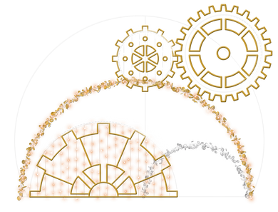 Lighted Gear Arch Display