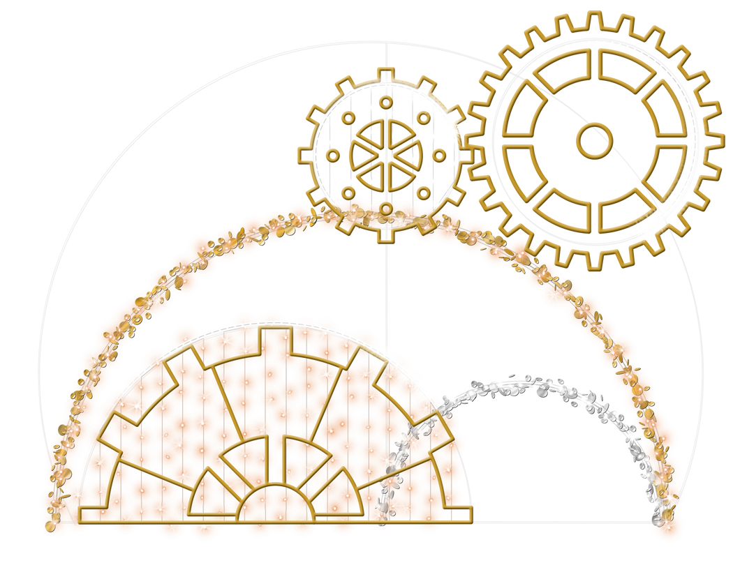 Lighted Gear Arch Display