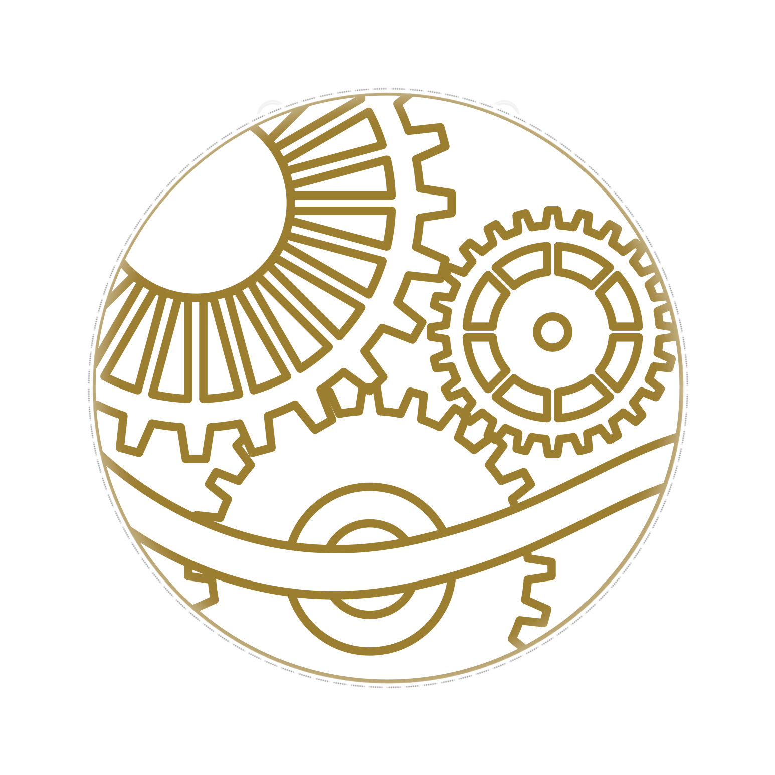 Gear Clock illuminated display