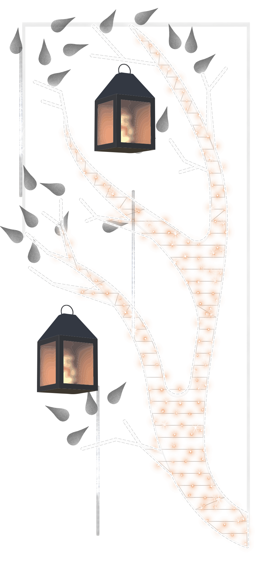 2D Esmeralda Pole Decor