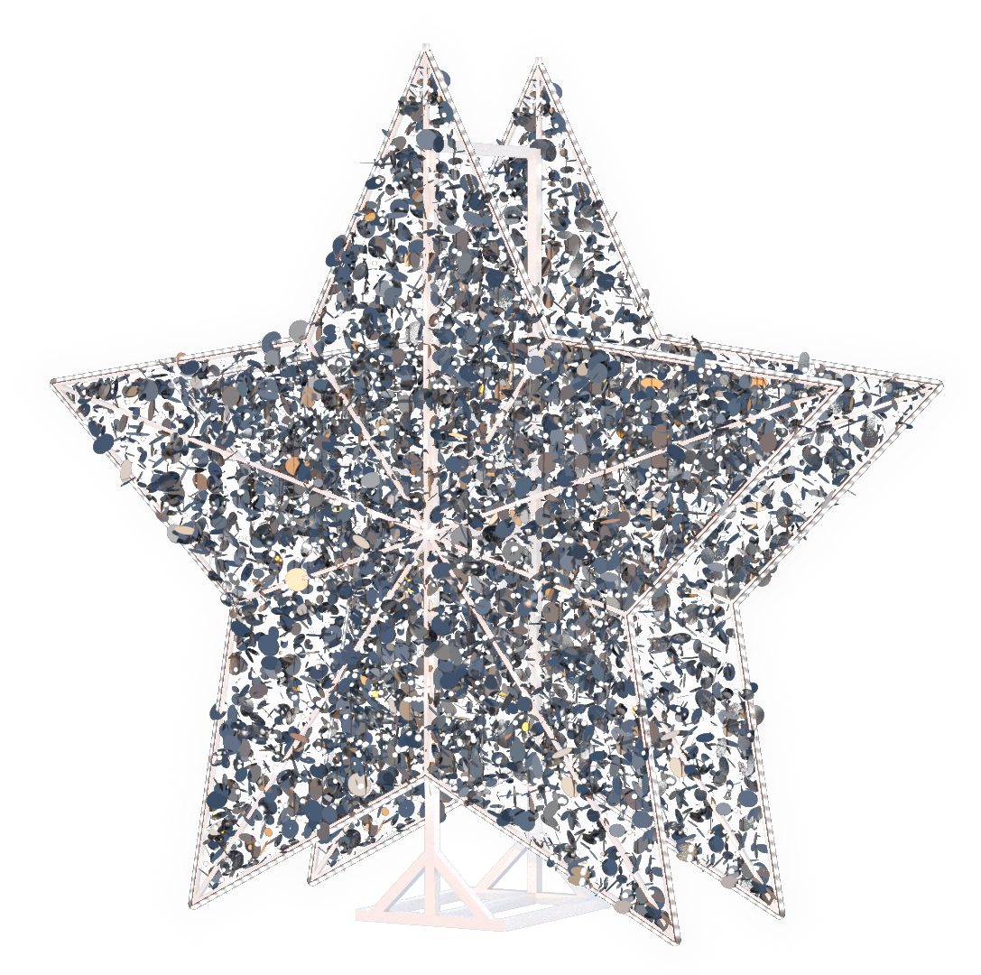 Radiant Silver Star - 6.5ft