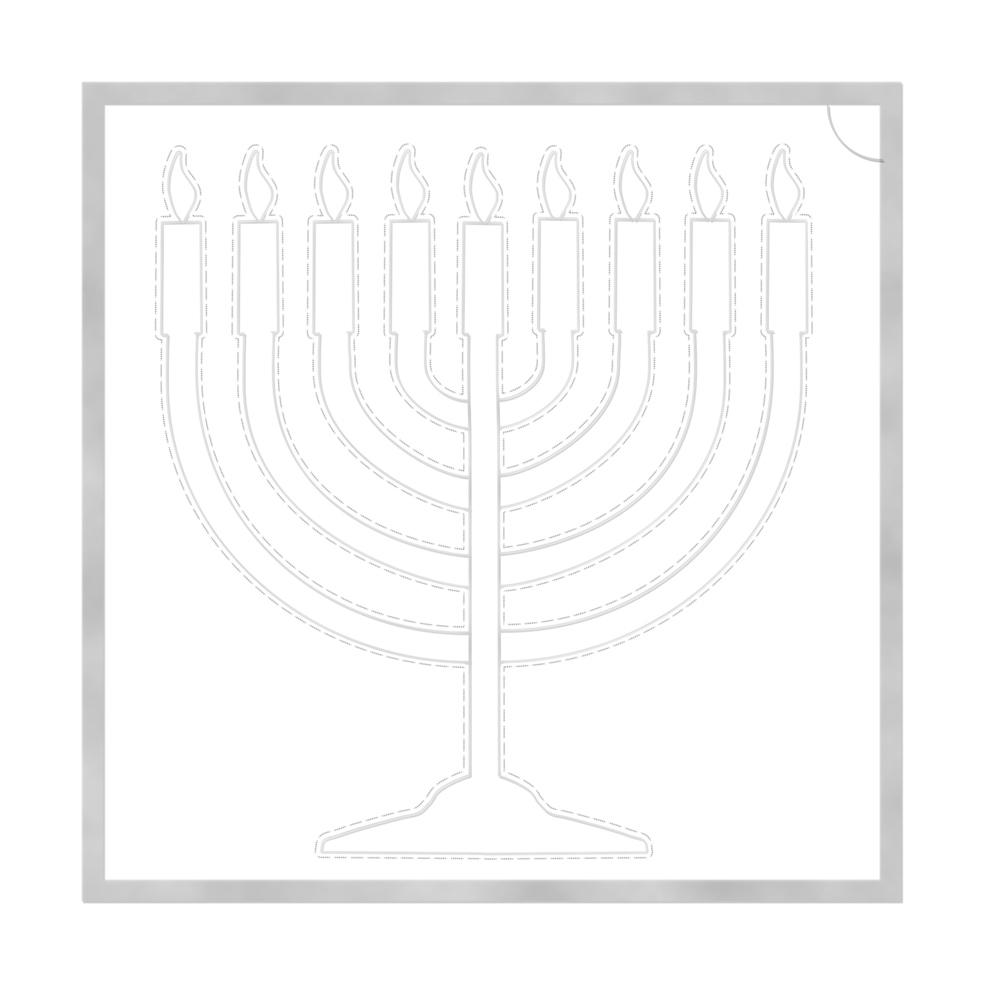 Lighted Hanukkah Menorah Display