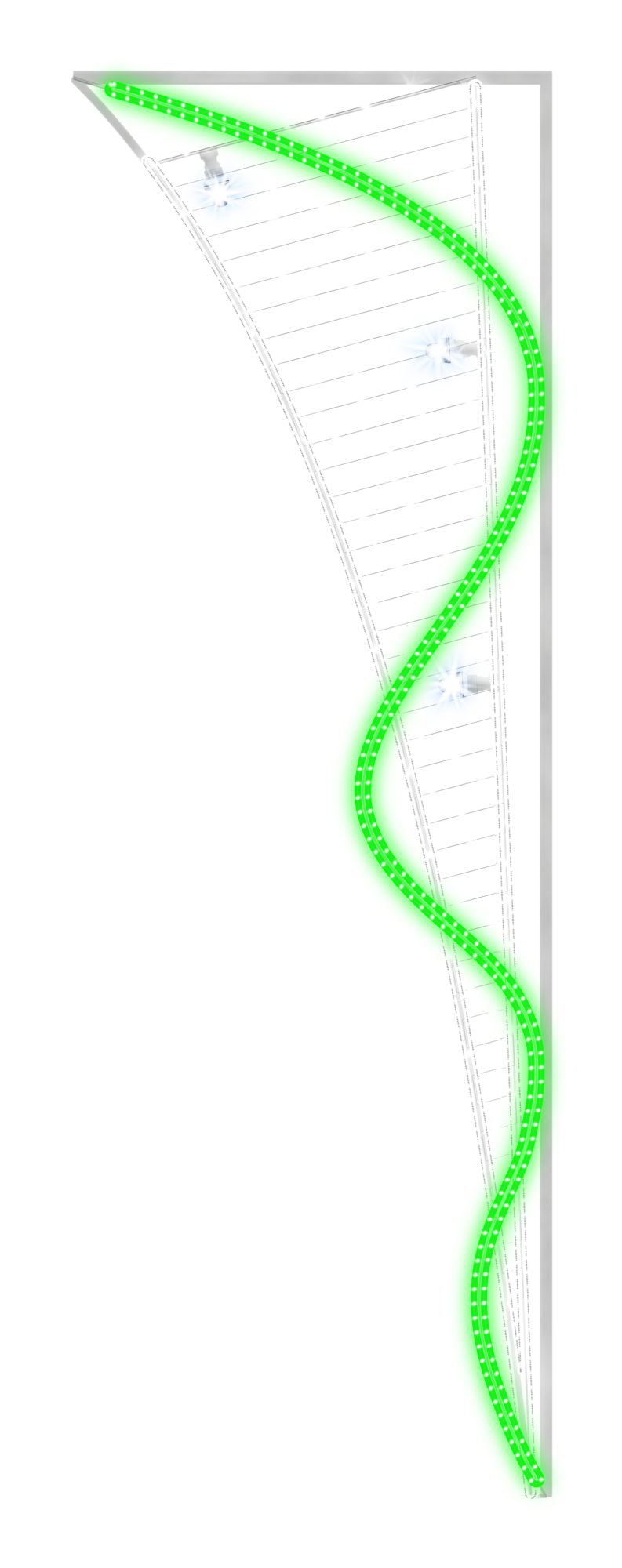 Champagne Green Pole Decor for street lamp pole