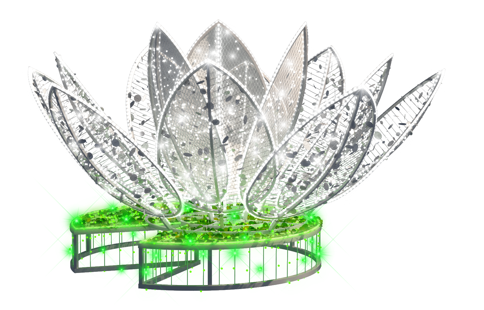 Lotus Flower with green base