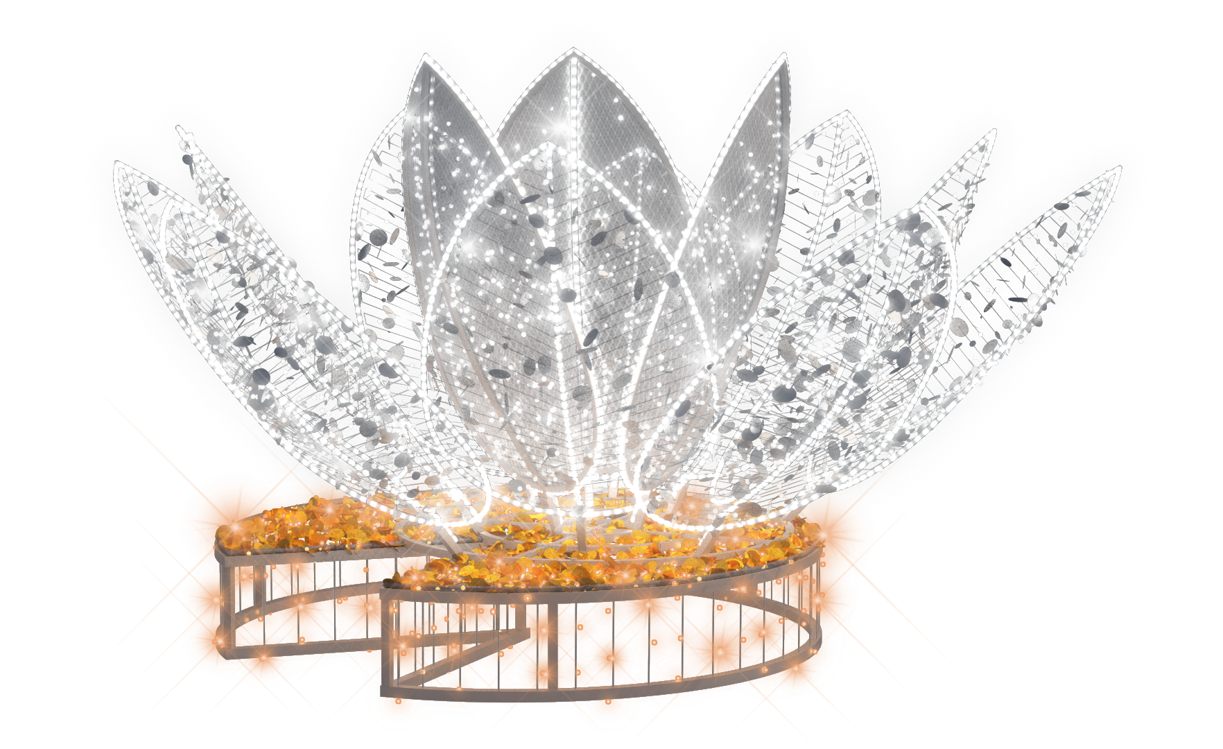 Lotus Flower with gold base