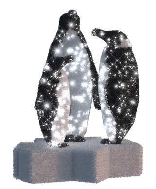 Penguin Family Light Display