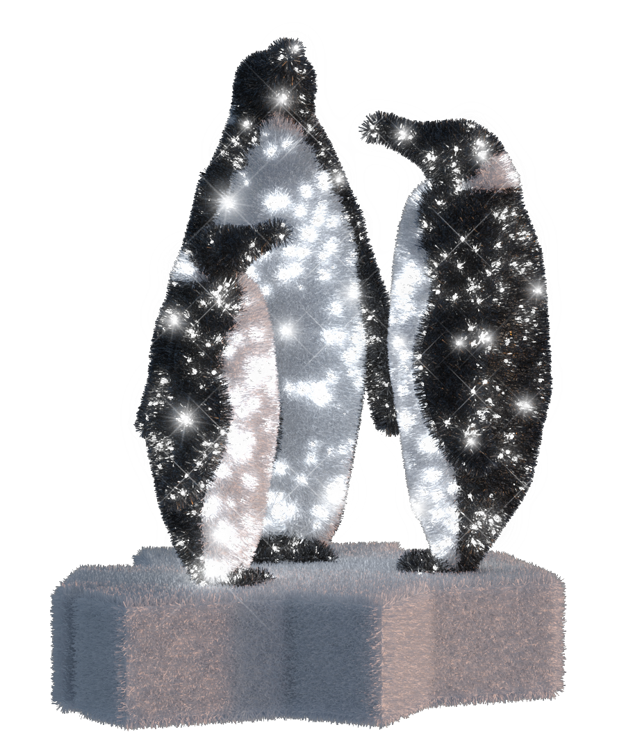 Penguin Family Light Display