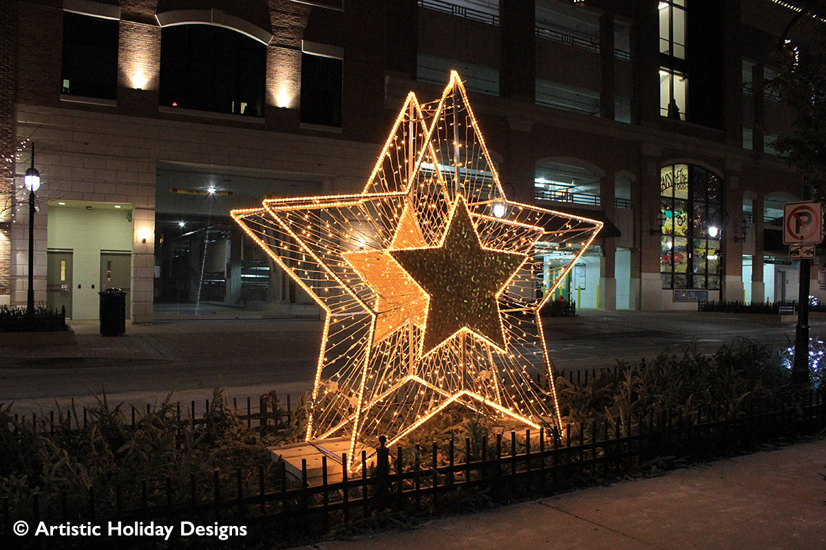 2D/3D Enchanted Gold Star - 10.5ft