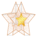 2D/3D Enchanted Gold Star - 9.8ft - artistic-holiday-designs