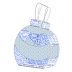 2D/3D Enchanted Blue Ornament - 9.8ft - artistic-holiday-designs