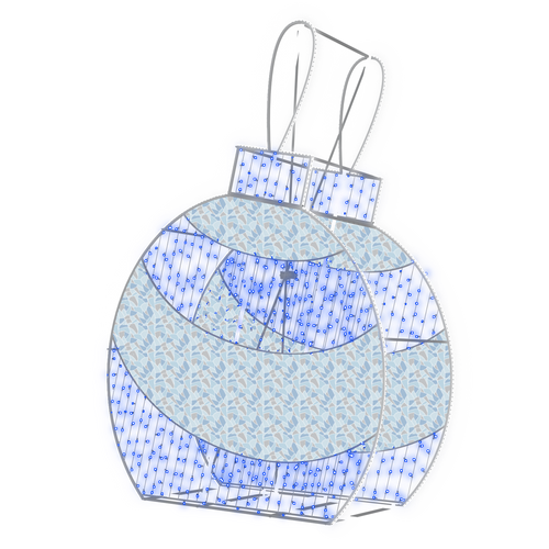 2D/3D Enchanted Blue Ornament - 9.8ft - artistic-holiday-designs