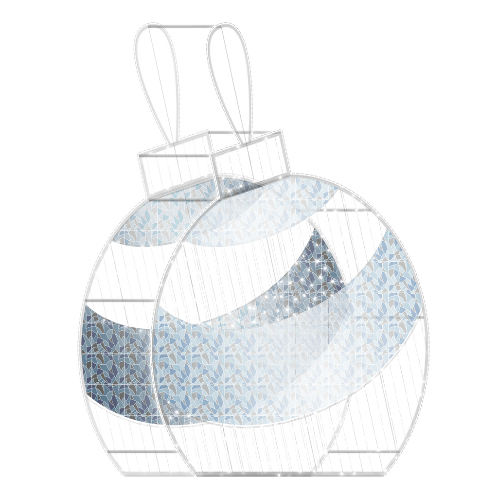 2D/3D Enchanted Pure White Ornament - 9.8ft - artistic-holiday-designs