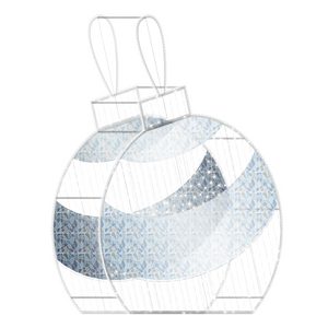 2D/3D Enchanted Pure White Ornament - 9.8ft - artistic-holiday-designs