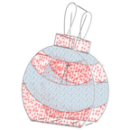2D/3D Enchanted Red Ornament - 9.8ft - artistic-holiday-designs