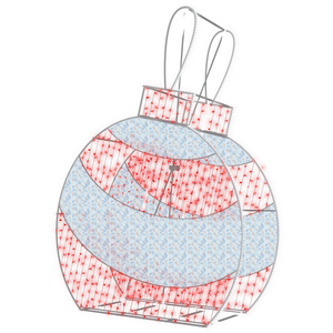 2D/3D Enchanted Red Ornament - 9.8ft - artistic-holiday-designs